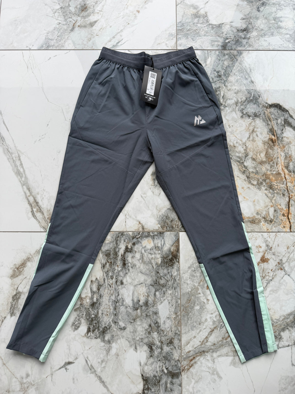Montirex Logo Men's 2pc T-Shirt & Track Pants Set Drawstring Grey XS