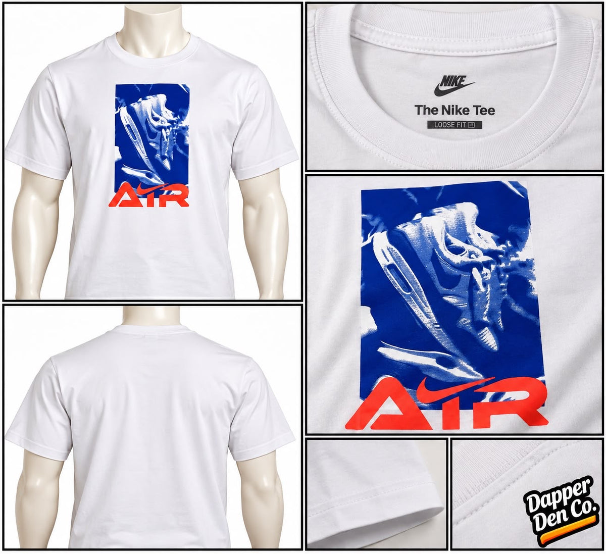 Nike Air Men’s White Graphic Crew Neck T-Shirt M HV0178-101