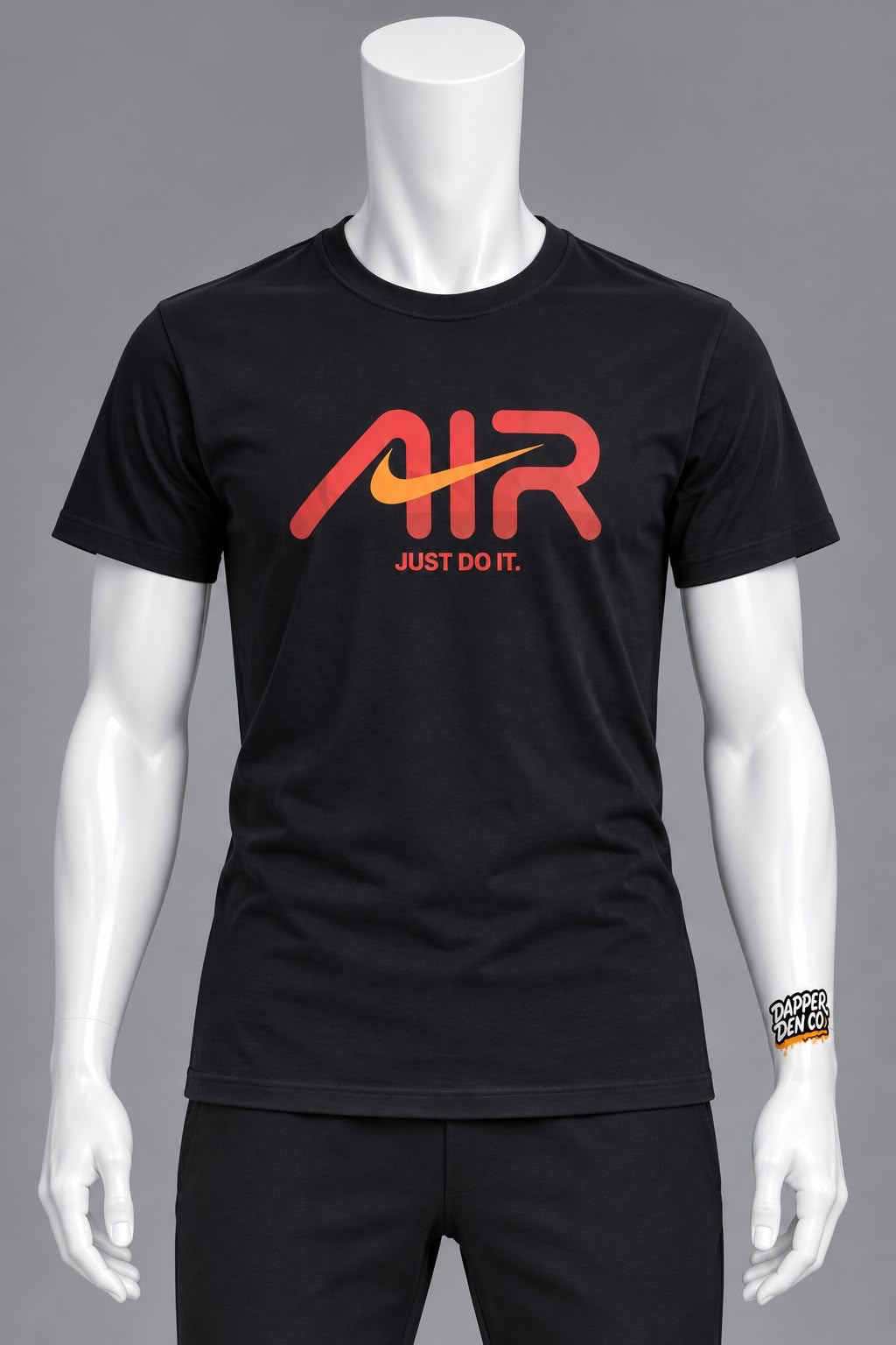 Nike Air Men’s Black Crew Neck Short Sleeve Graphic Logo T-Shirt Size L