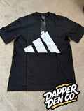adidas Men’s Black Logo Graphic Print Crew Neck Short Sleeve T-Shirt M