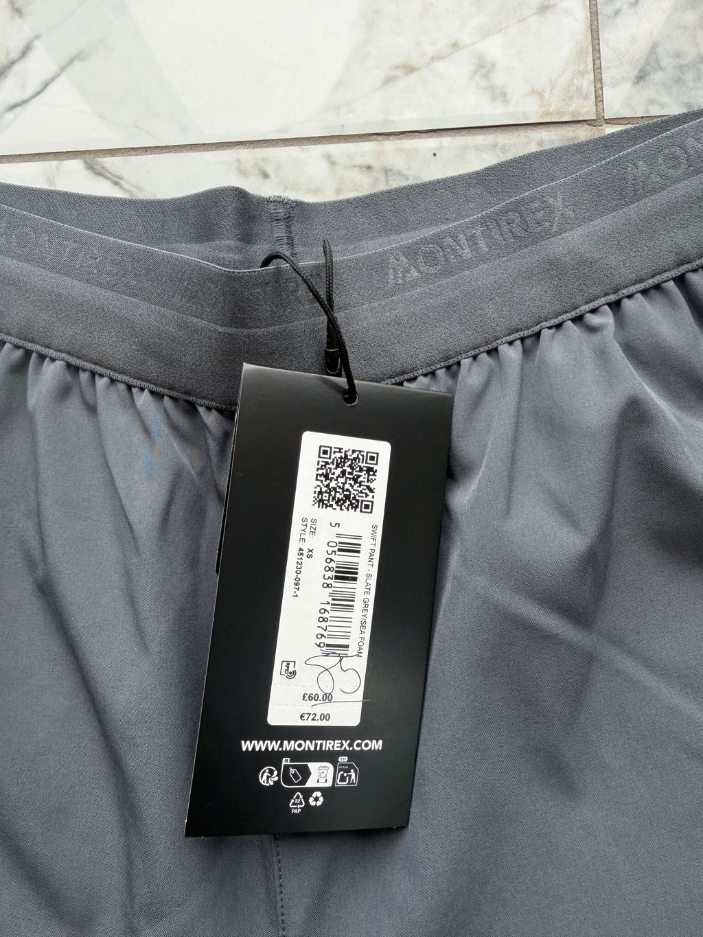 Montirex Logo Men's 2pc T-Shirt & Track Pants Set Drawstring Grey XS