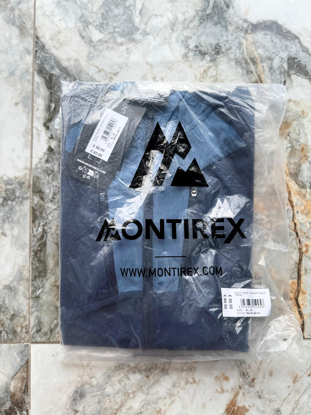 Montirex BOYS BALT Hooded Full Zip Windbreaker Jacket Blue Size XL BOYS