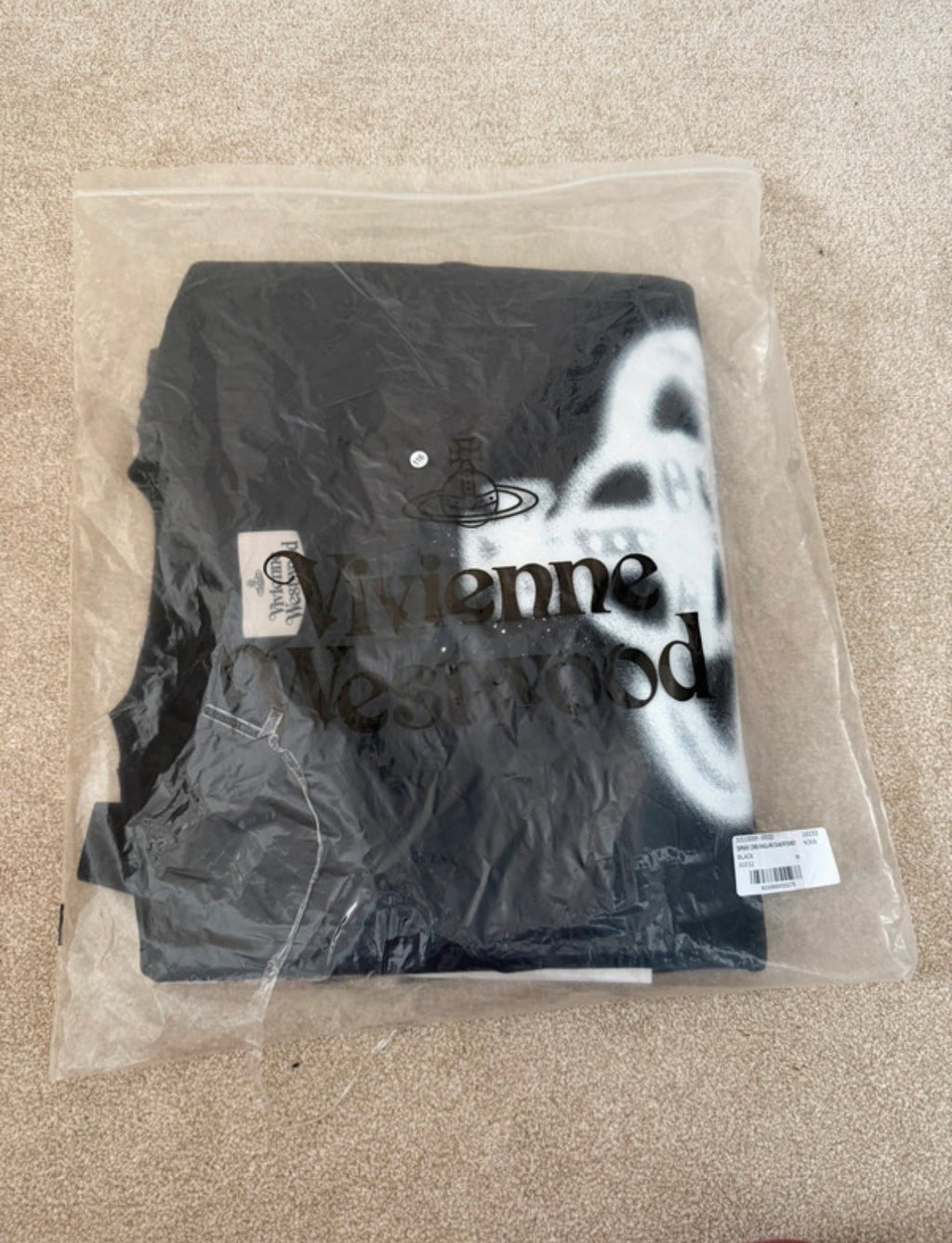 Vivienne Westwood Black Orb Logo Graphic Print Crew Neck Raglan Sweatshirt M