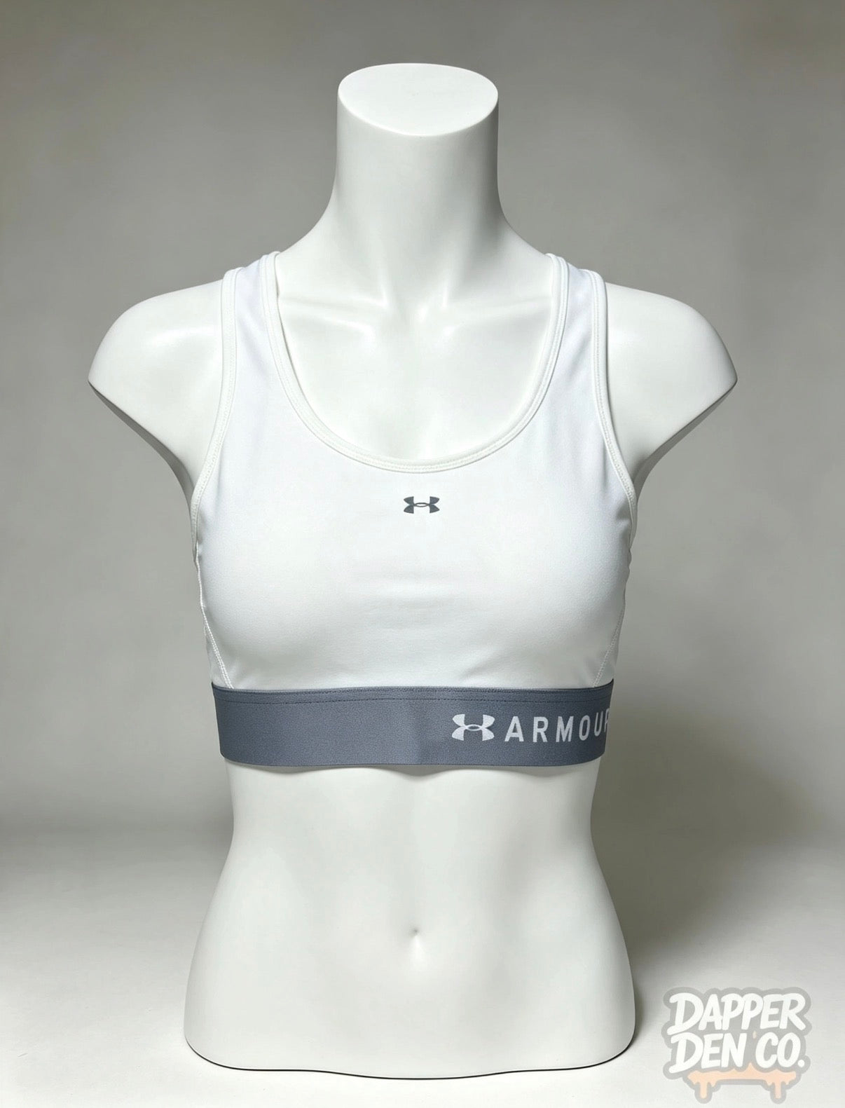Under Armour Armour Women’s Racerback Sports Bra Medium Support White/Grey XS