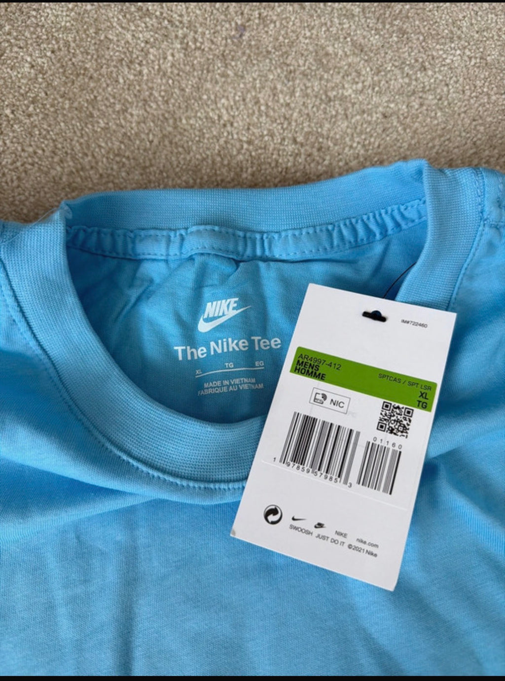 Nike Logo Men's 2pc T-Shirt & Shorts Outfit Set Blue XL Standard Fit