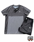 Montirex Logo BOYs 2pc T-Shirt & Track Pants Set Drawstring Grey/Black XL /L