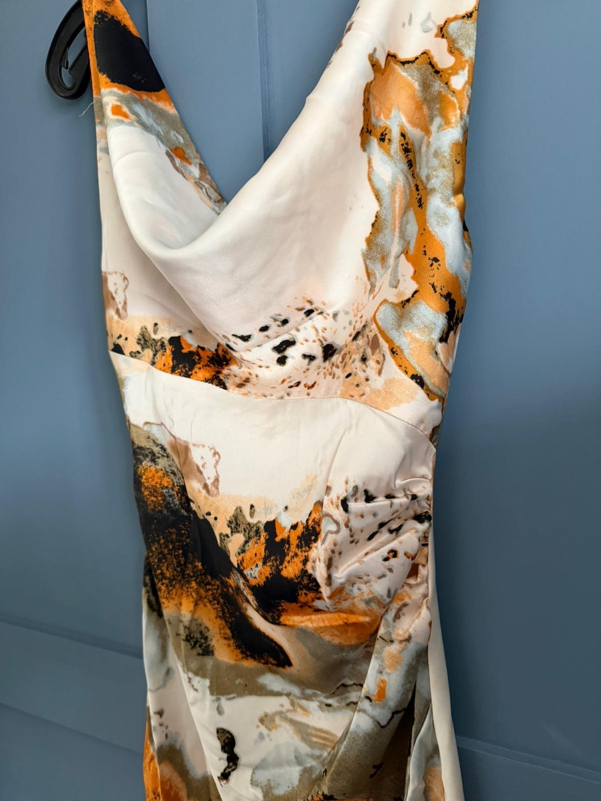 Wkndgirl Satin cowelneck dress size 10