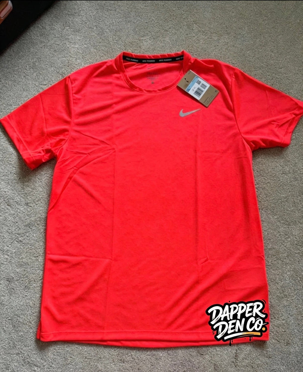 Nike Dri-FIT Men's Orange Crew Neck T-Shirt Size M DX1025-695