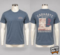 Carhartt WIP Men’s Grey Logo Graphic Print Crew Neck Cotton T-Shirt M
