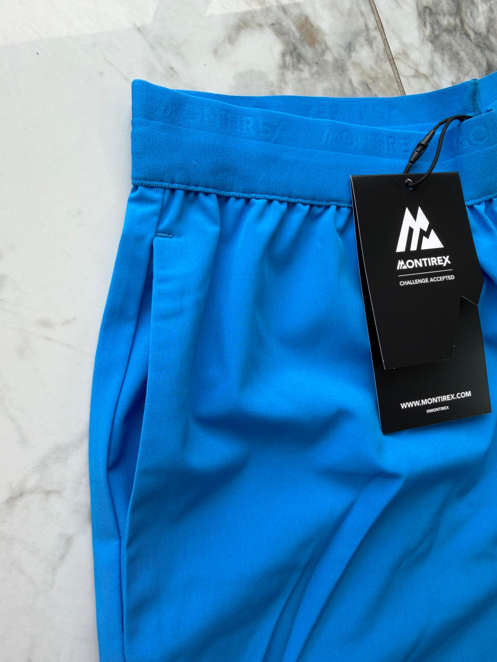 Montirex Men's FLY 3.0 Blue Athletic Shorts S Pockets Stretch Gym Running