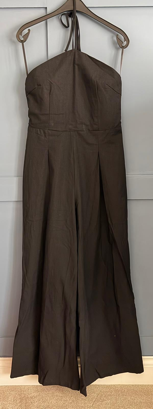 Boohoo Black Halter Jumpsuit size 12