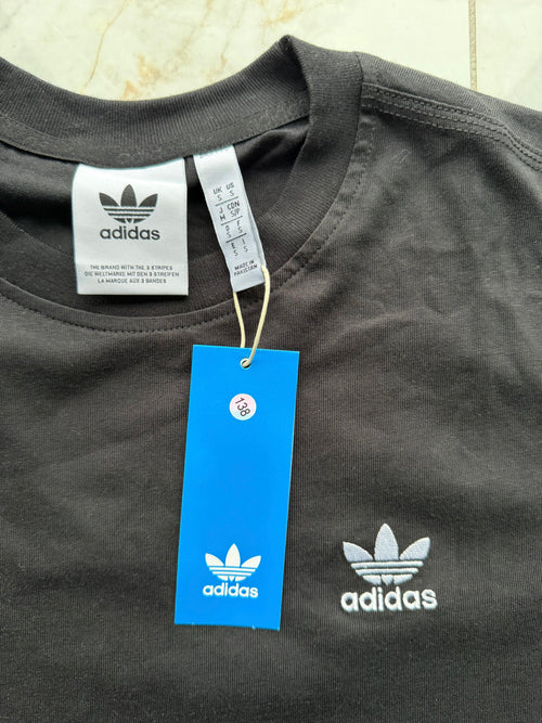 adidas Originals Men’s Black Trefoil Logo Crew Neck Short Sleeve T-Shirt S