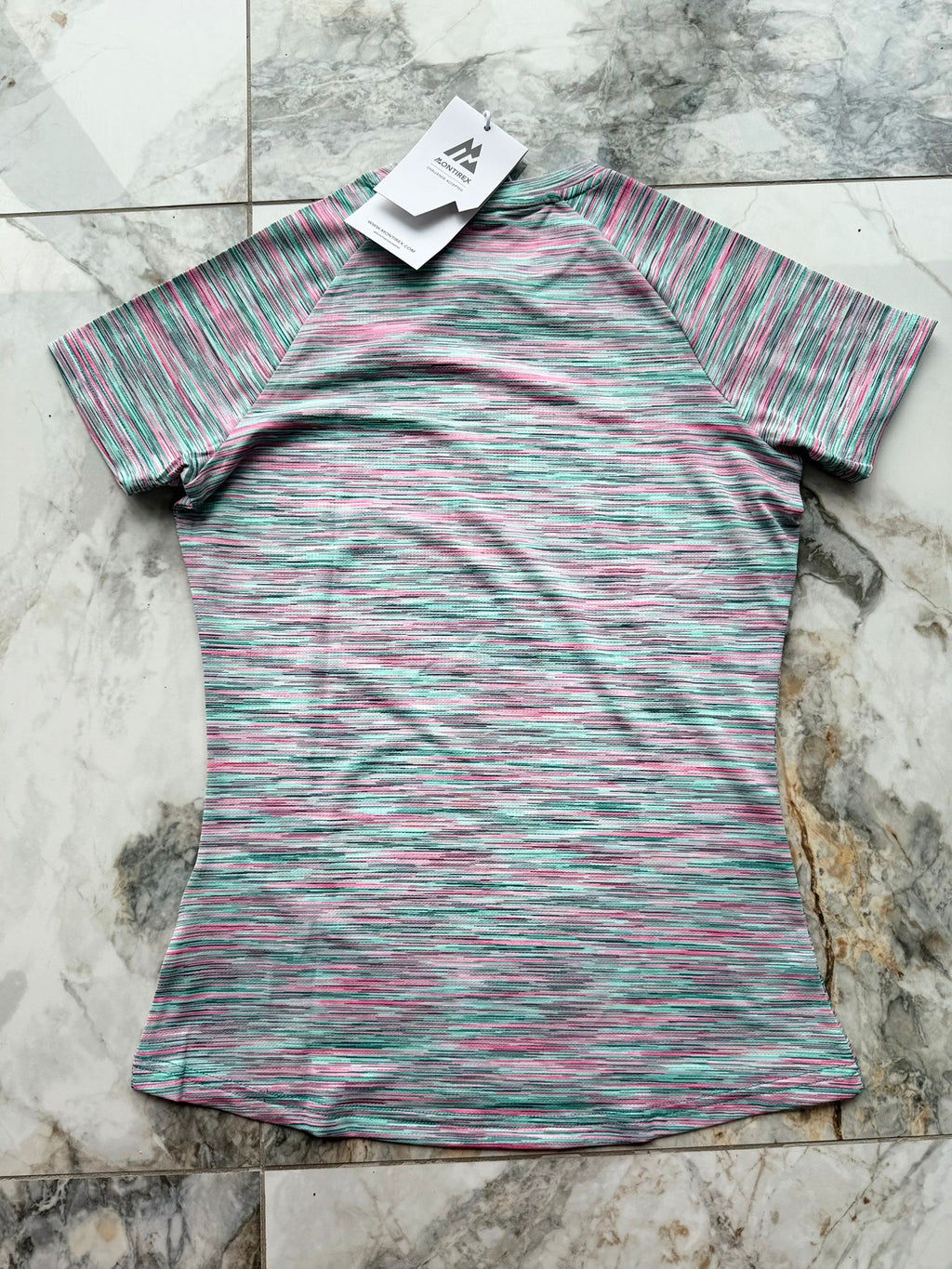 Montirex Women's Striped Lightweight Raglan Gym T-Shirt Multicolour XXS