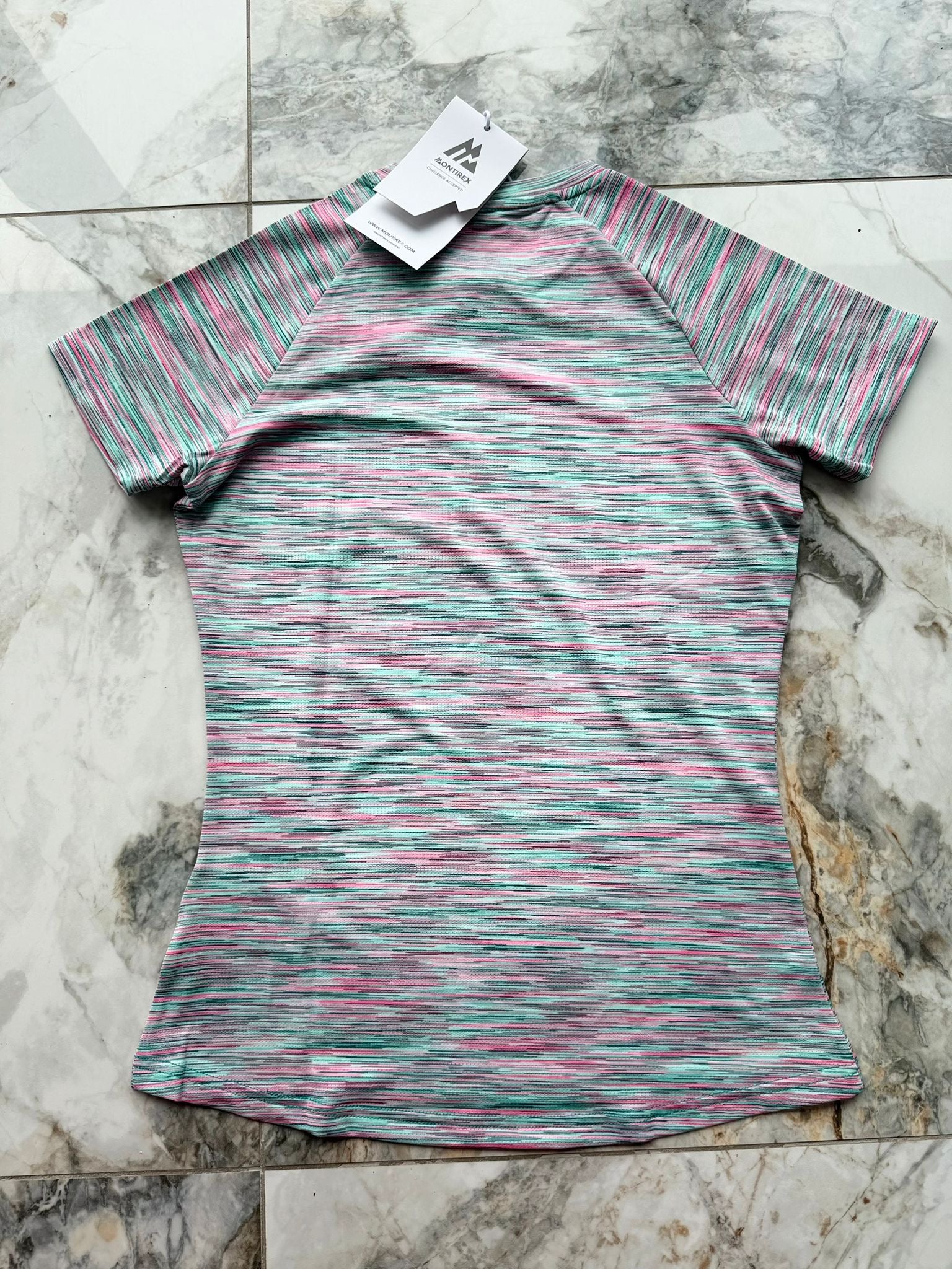 Montirex Women's Striped Lightweight Raglan Gym T-Shirt Multicolour XXS