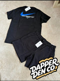 Nike Athletic Dept Just Do It Logo 2pc T-Shirt & Shorts Set Black/Blue MEDIUM