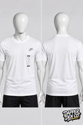 Nike Men’s White Solid Logo Crew Neck Short Sleeve Regular Fit T-Shirt M DRI-FIT