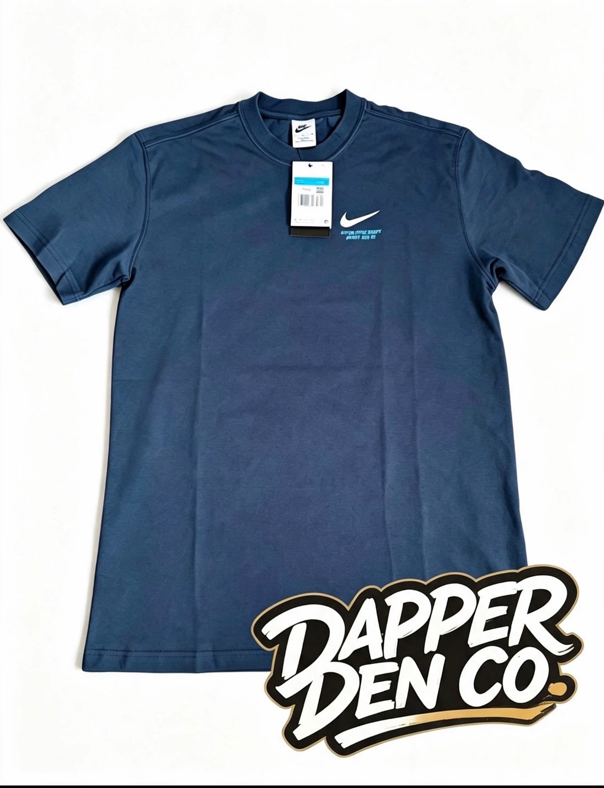 Nike Men’s Blue Athletic Dept Just Do It Logo Graphic Crew Neck T-Shirt M