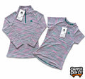 Montirex Women's 1/4 Zip Mock Neck Striped Raglan Gym T-Shirt Multicolour XXS