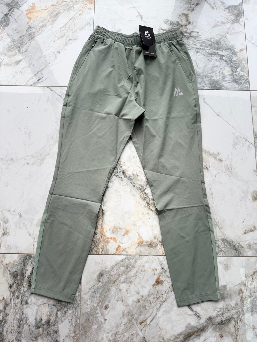 Montirex Trail Pant Men's Green Jogger Trousers Zip Pockets Drawstring Size S