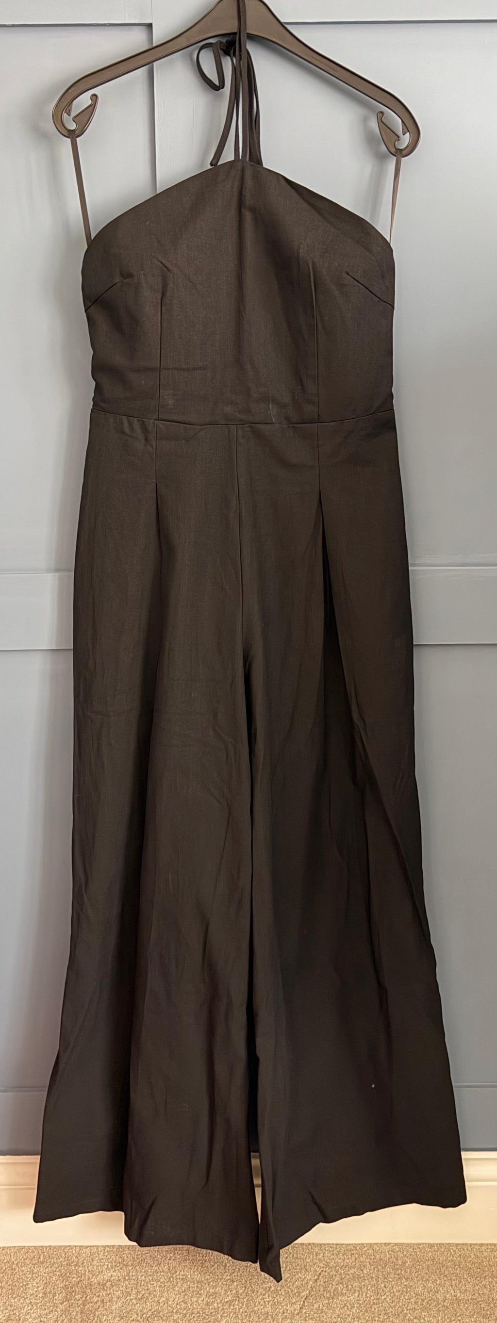Boohoo Black Halter Jumpsuit size 12