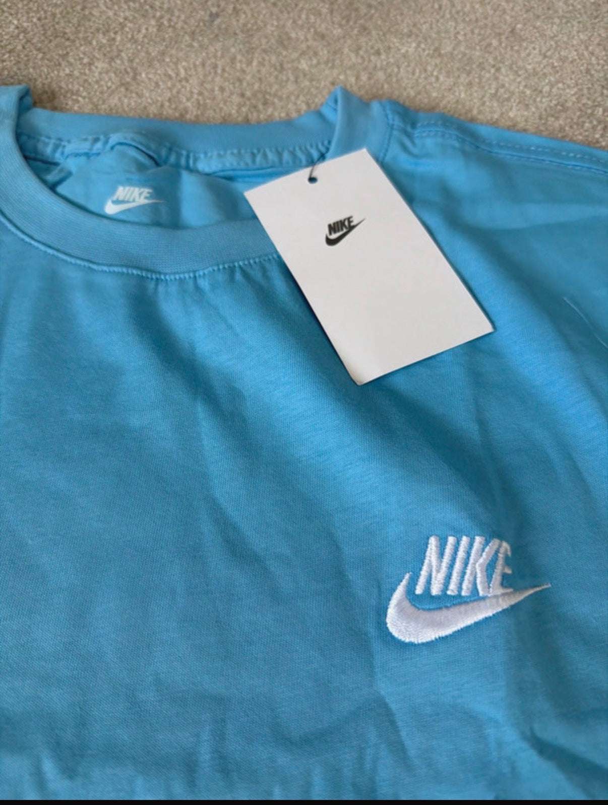 Nike Logo Men's 2pc T-Shirt & Shorts Outfit Set Blue XL Standard Fit