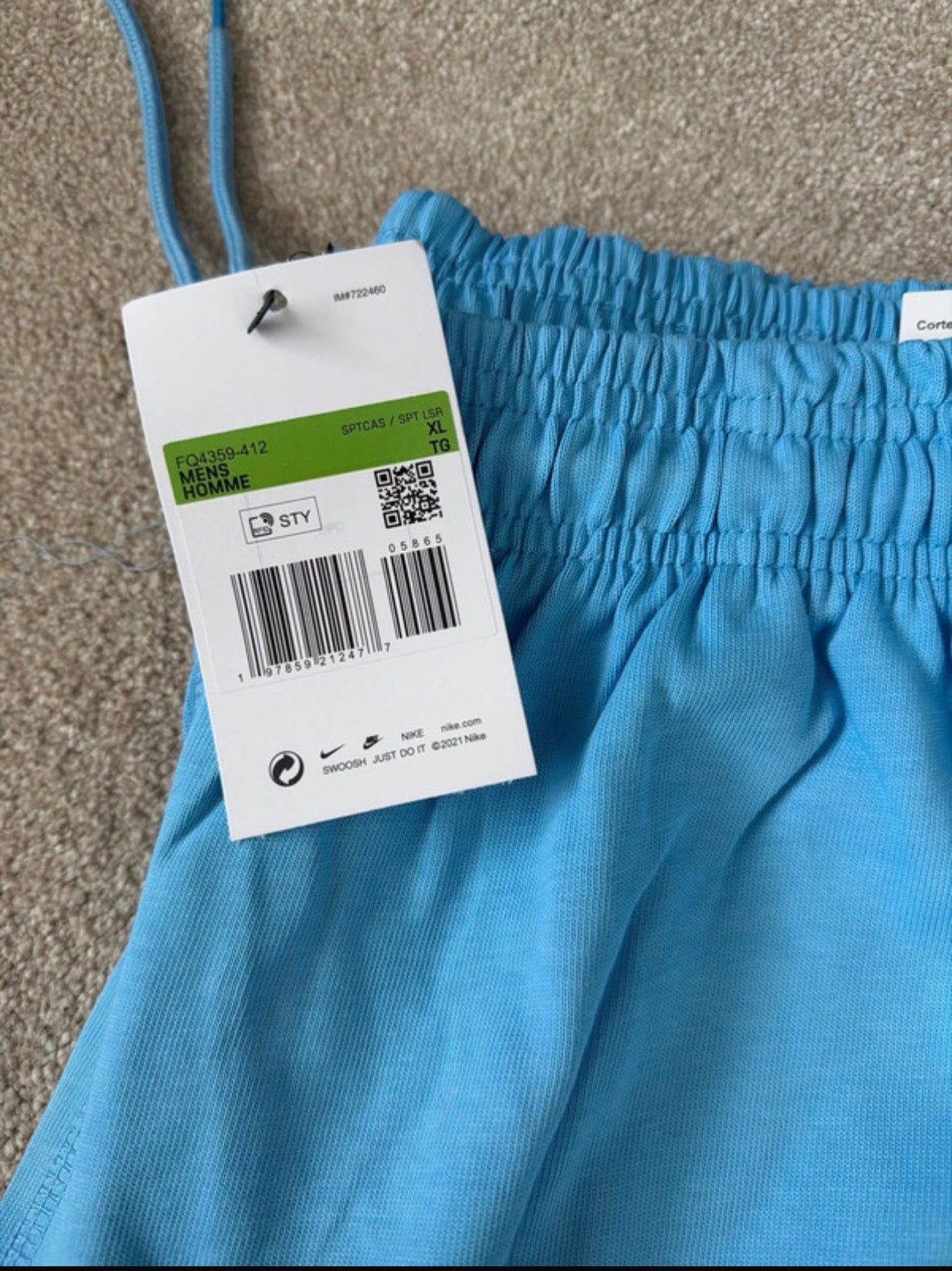 Nike Logo Men's 2pc T-Shirt & Shorts Outfit Set Blue XL Standard Fit