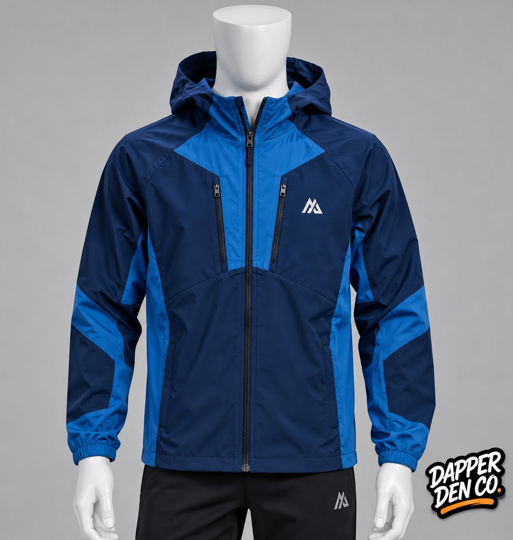 Montirex BOYS BALT Hooded Full Zip Windbreaker Jacket Blue Size XL BOYS