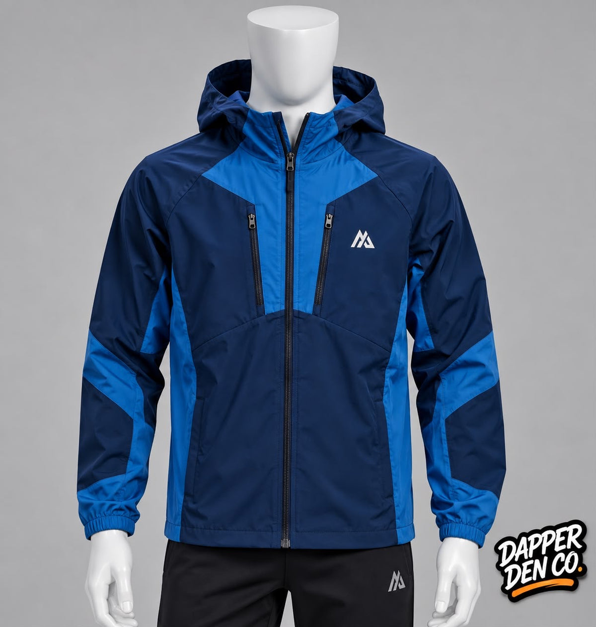 Montirex BOYS BALT Hooded Full Zip Windbreaker Jacket Blue Size XL BOYS