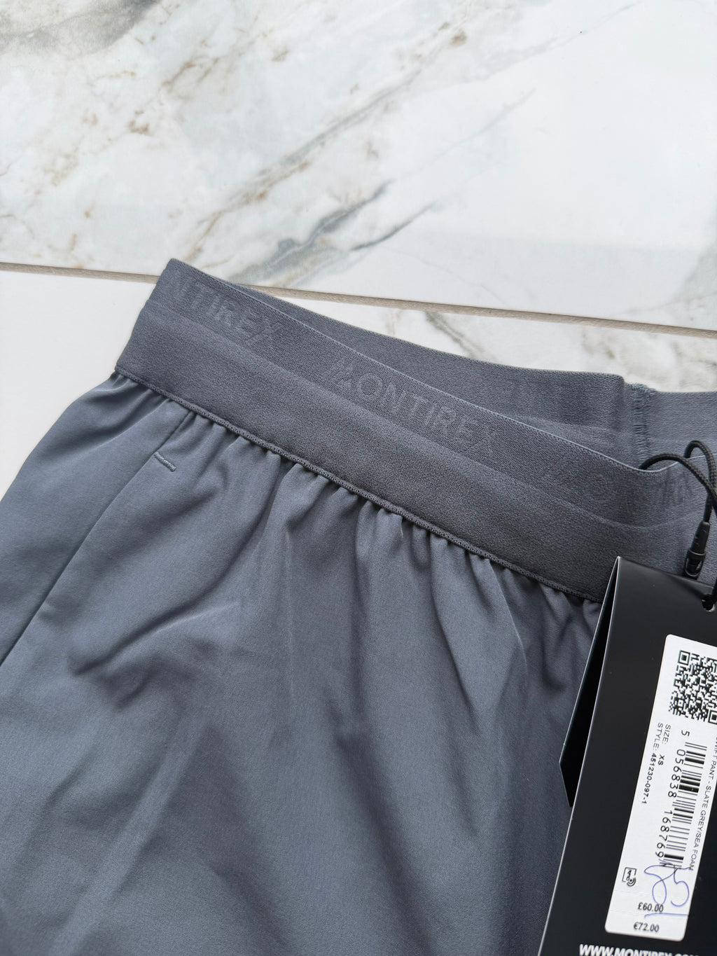 Montirex Swift Pant Men's Grey Polyester Track Pants Pockets Drawstring Size XS