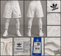adidas Men's Athletic Shorts XS White Trefoil Logo Drawstring Pockets JD1510