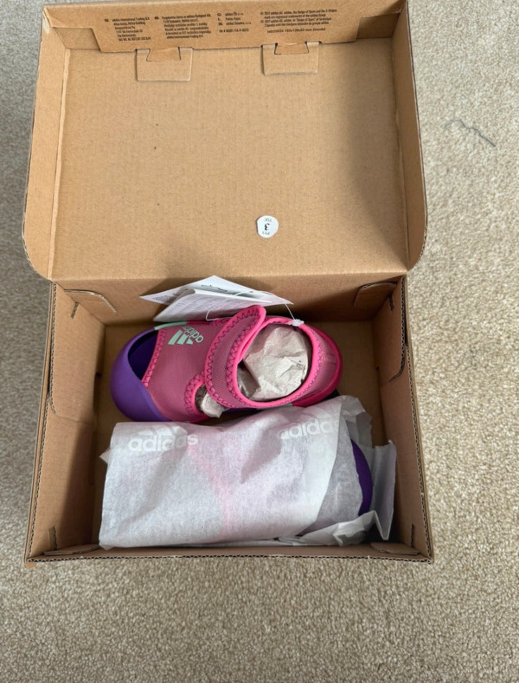 adidas AltaVenture I Baby Sandals Pink/Purple/Mint UK 5 EU 21 D97198