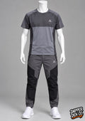 Montirex Logo BOYs 2pc T-Shirt & Track Pants Set Drawstring Grey/Black XL /L