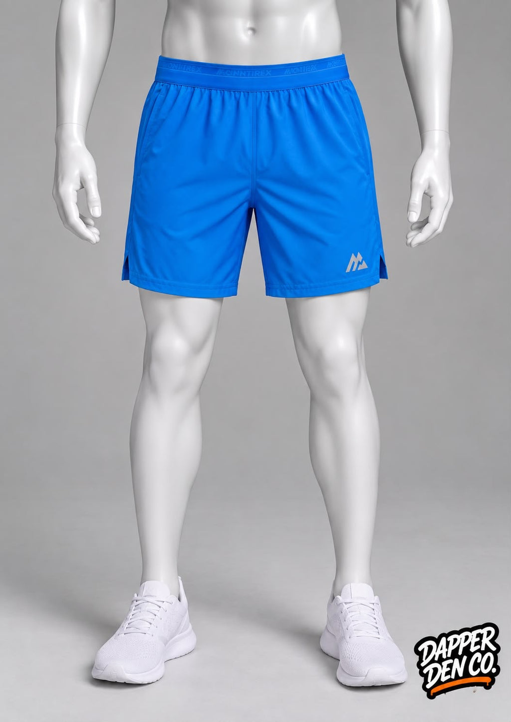 Montirex Men's FLY 3.0 Blue Athletic Shorts S Pockets Stretch Gym Running