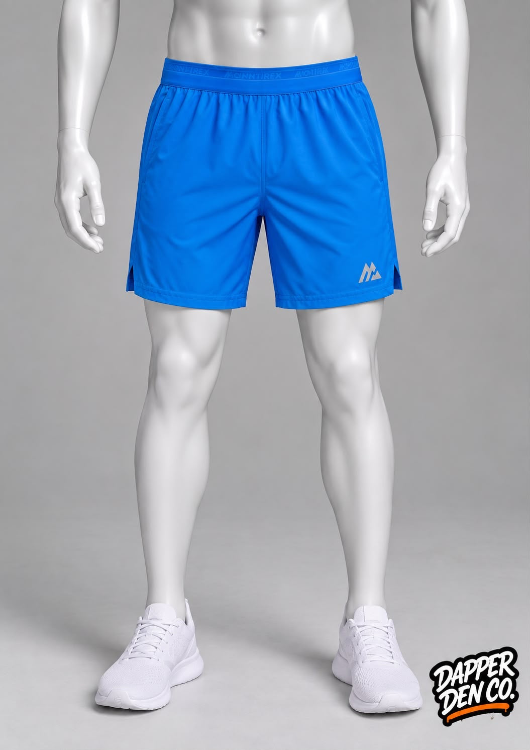 Montirex Men's FLY 3.0 Blue Athletic Shorts S Pockets Stretch Gym Running