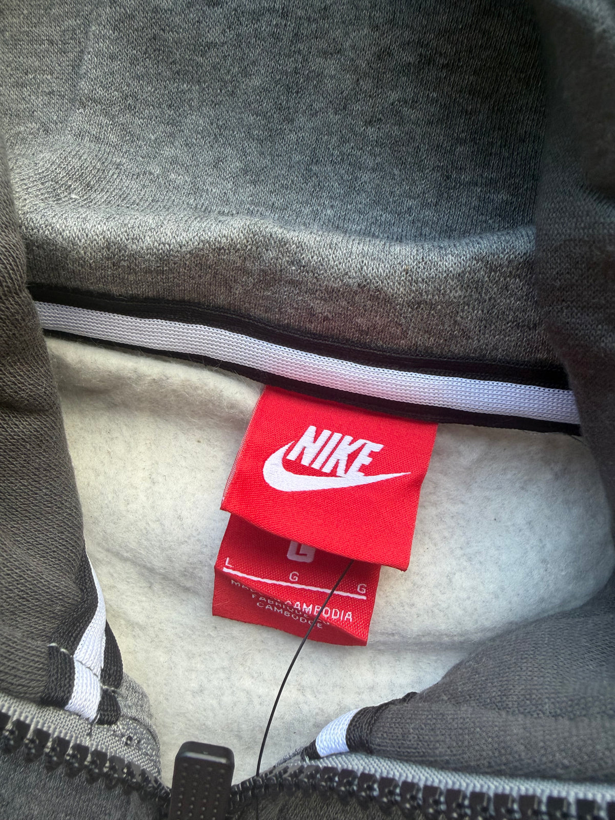 Nike Air Men's Full Zip Hooded Hoodie, Trousers &  Side Bag Tracksuit Set Grey L