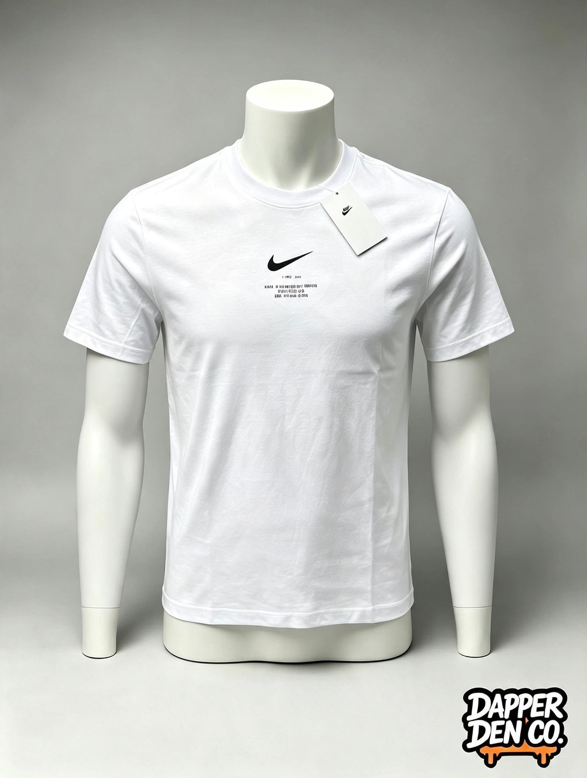 Nike Men’s White Logo Graphic Print Crew Neck Short Sleeve T-Shirt S IB4682