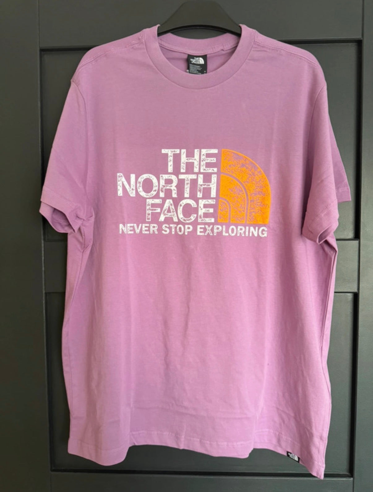 The North Face Men’s Purple Logo Graphic Print Crew Neck T-Shirt Short Sleeve M