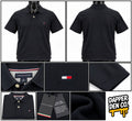 Tommy Hilfiger Men's Navy Solid Polo Shirt L Regular Short Sleeve Logo