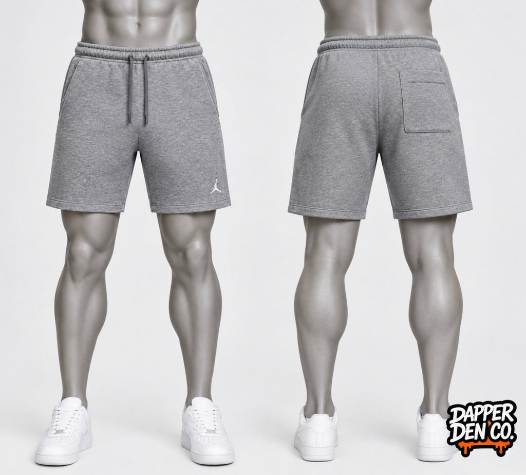 Jordan Men's Grey Fleece Athletic Shorts M Standard Fit Pockets FJ7782-091