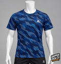 Montirex Teens Navy Blue Polyester Geometric Breathable Logo Crew T-Shirt L