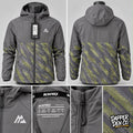 Montirex Challenge Accepted Teens Hooded Full Zip Windbreaker Jacket Grey L/B