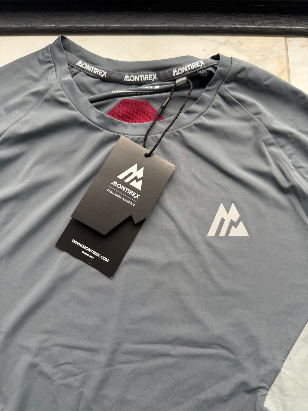 Montirex Logo Men's 2pc T-Shirt & Track Pants Set Drawstring Grey XS