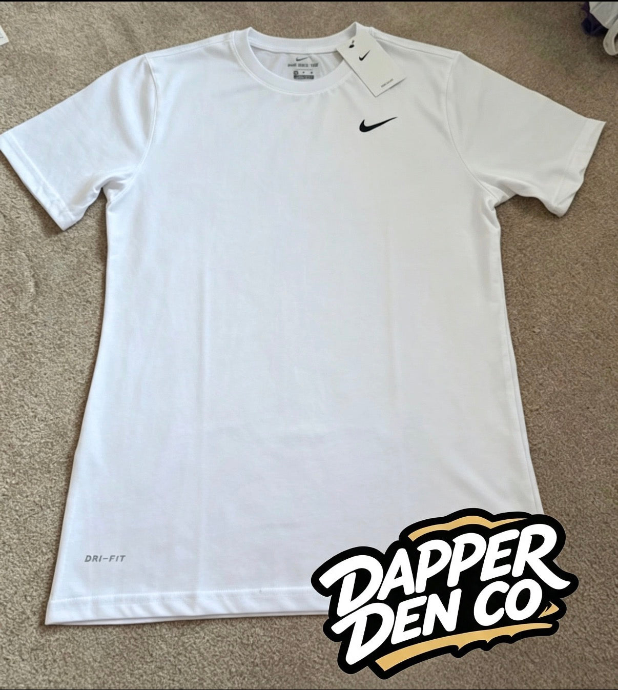 Nike The Nike Tee Dri-FIT Men's White Logo Crew Neck T-Shirt Size M