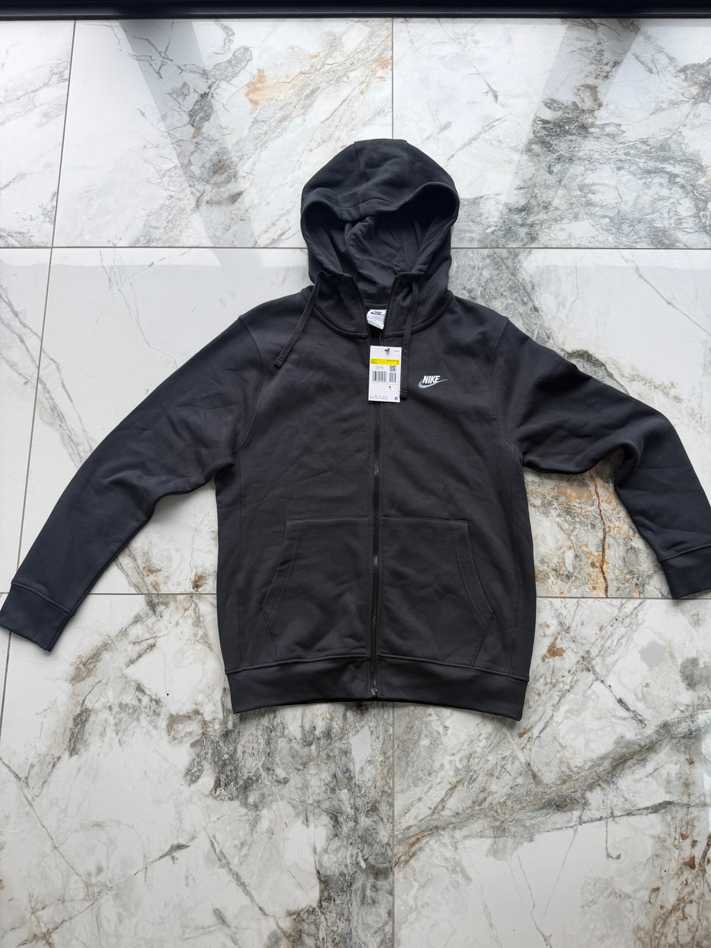 Nike Men's Black Full Zip Hooded Hoodie w/ Logo Pockets Size S DQ834-013