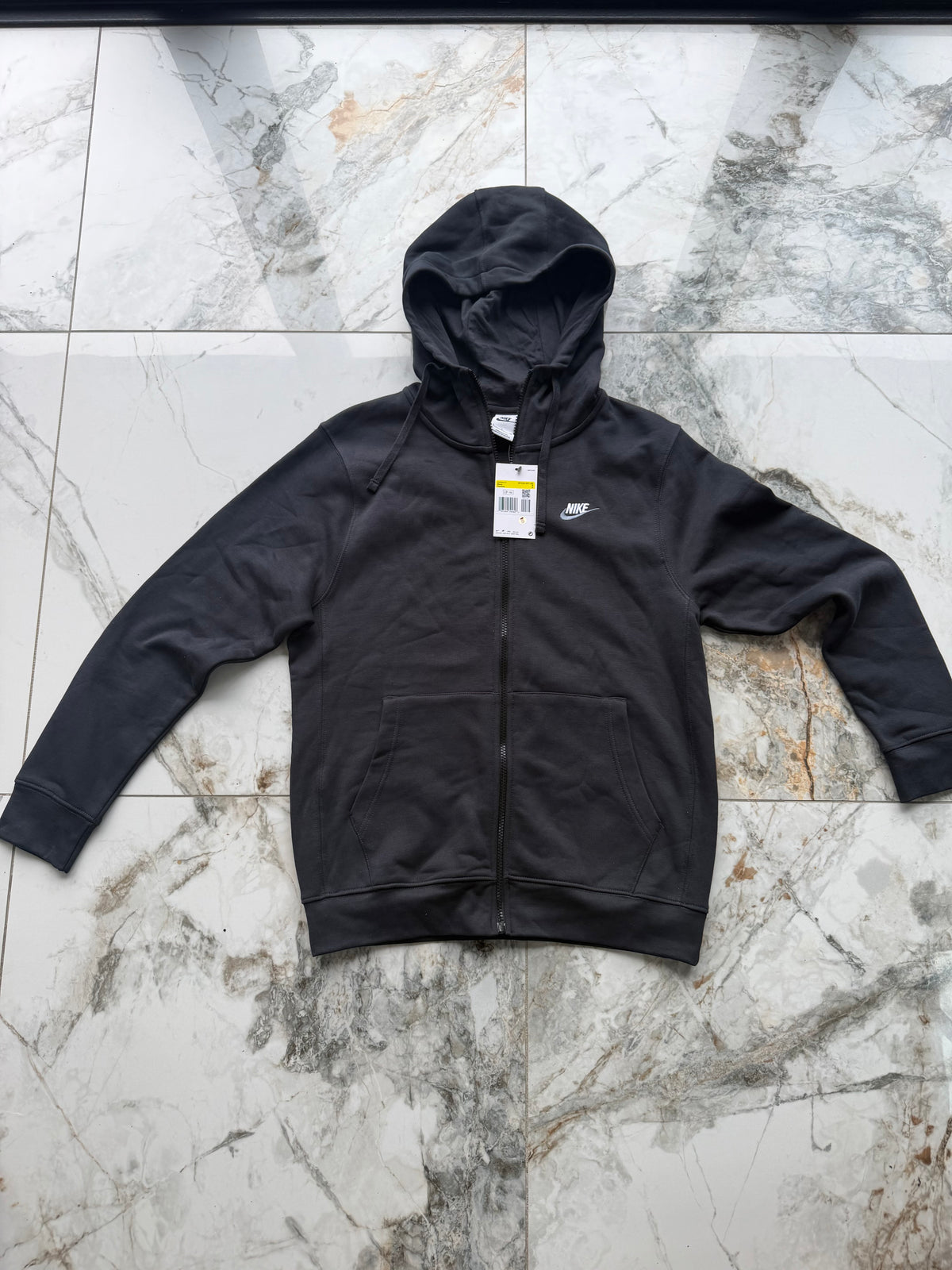 Nike Men's Black Full Zip Hooded Hoodie w/ Logo Pockets Size S DQ834-013