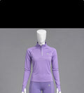 Montirex GIRLS Purple Long Sleeve 1/4 Zip Top LARGE