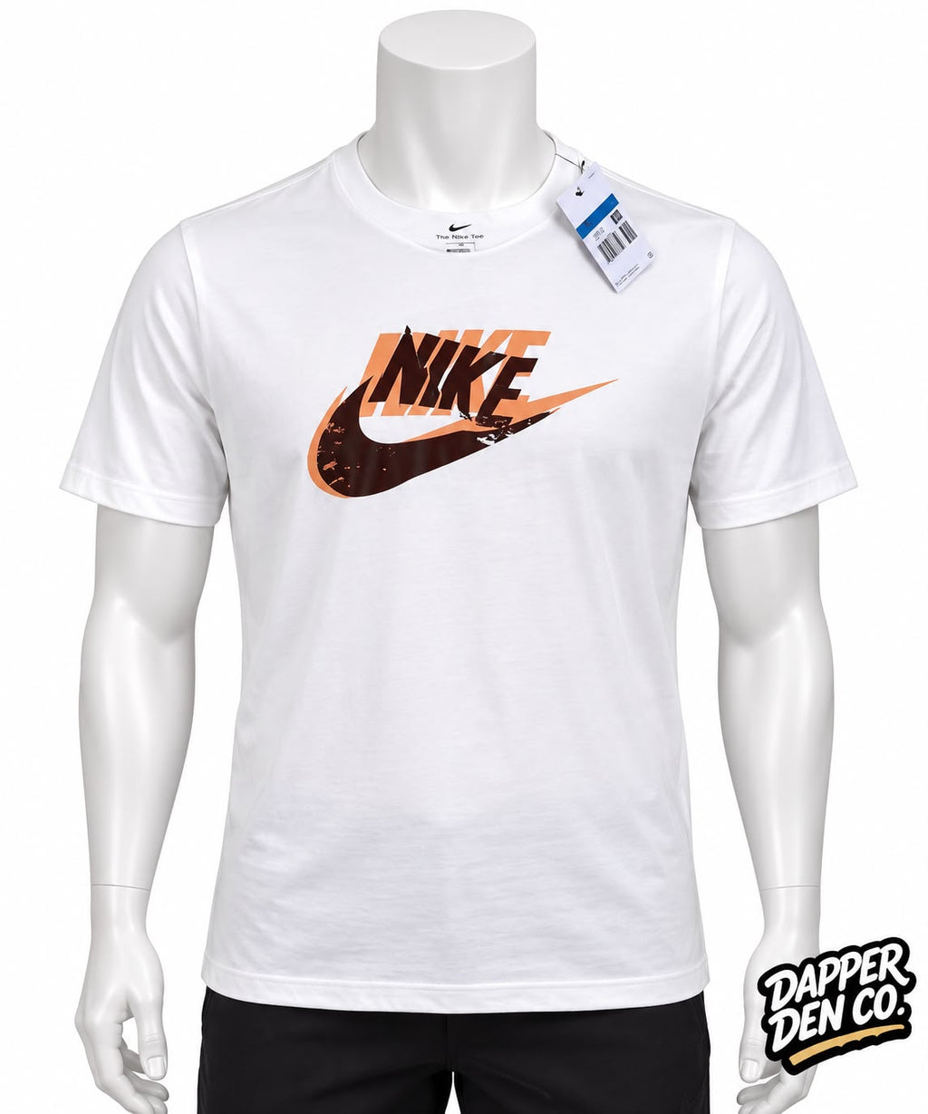 Nike The Nike Tee Men’s White Logo Graphic Crew Neck T-Shirt M