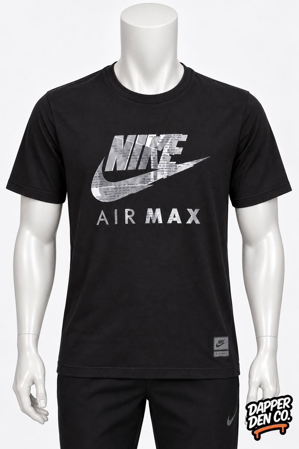 Nike Air Max Men’s Black Crew Neck Short Sleeve Graphic Logo T-Shirt Size M