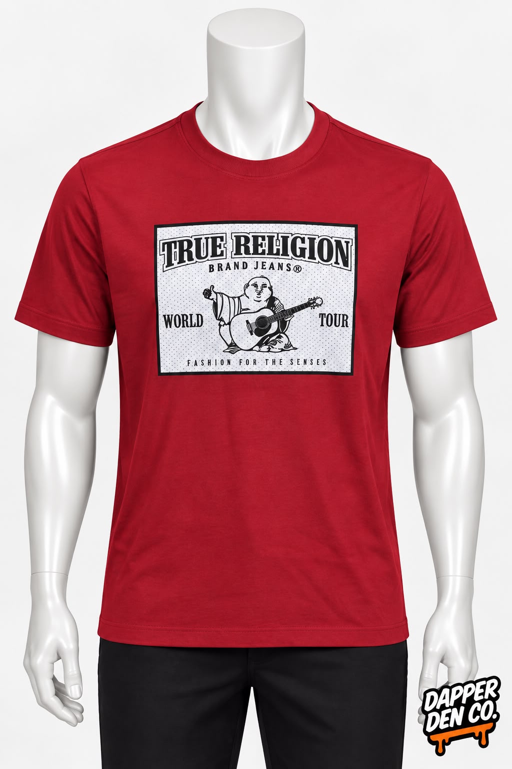 True Religion Men’s Red Logo Graphic Print Crew Neck Short Sleeve T-Shirt XL